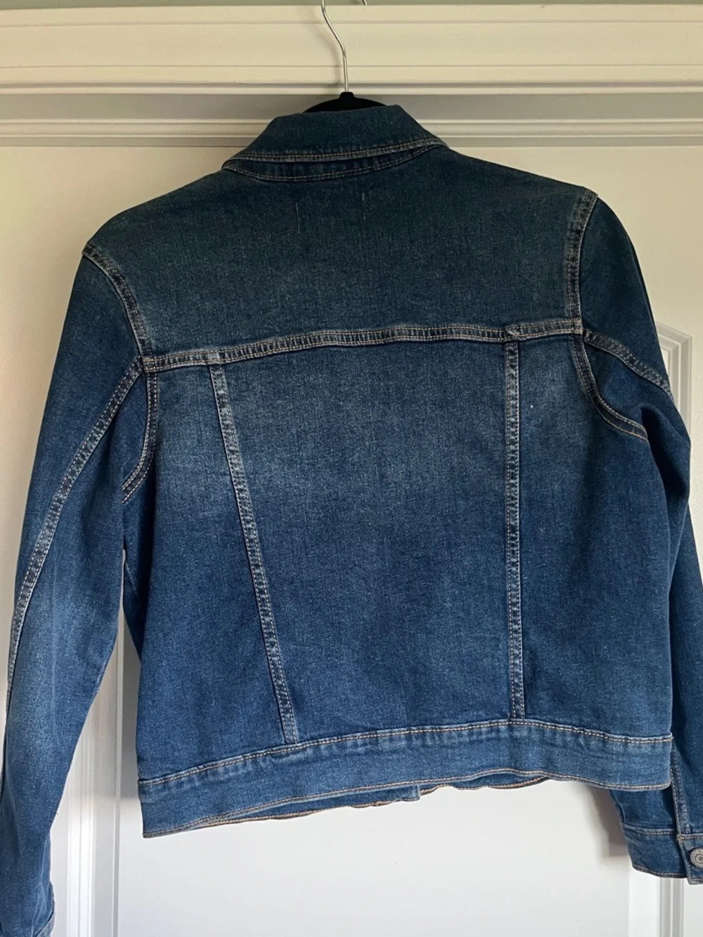 Old Navy Medium Blue Denim Jacket with Button Front